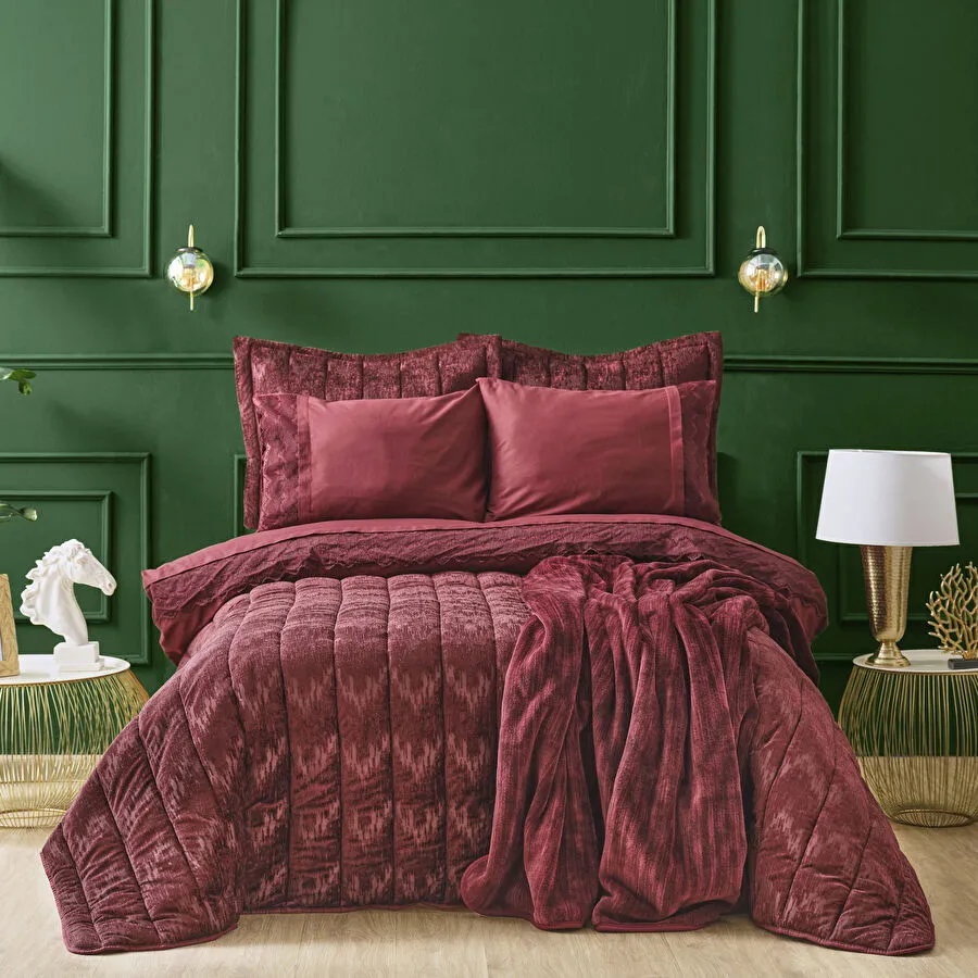 ALBA BOHO CLARET RED 8 PRC DOUBLE SET