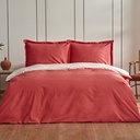 COOL TOUCH STRIPE RED DOUBLE DUVET COVER SET