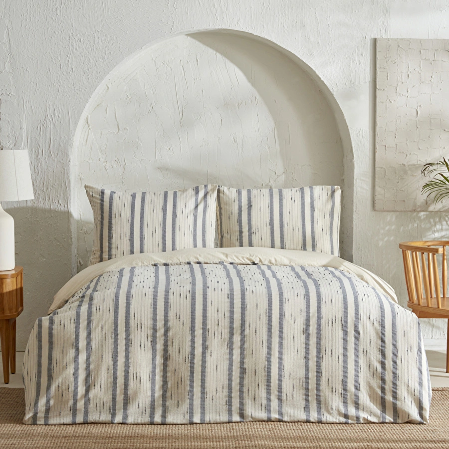 COSMOS INDIGO 100% PMK TEK KS DUVET COVER SET
