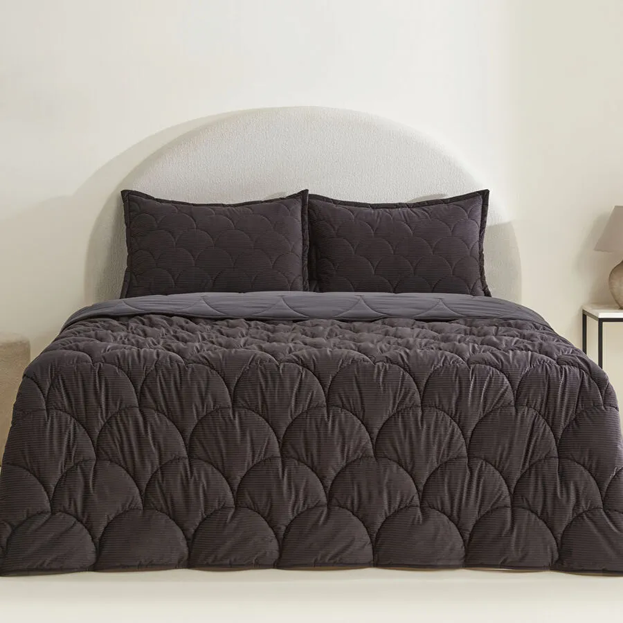 Karaca Home Cowrie Çift Kişiilk Luxury Comfort Set Antrasit