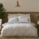 DAKOTA INDIGO BAMBOO EMBROIDERED DOUBLE KS DUVET COVER SET