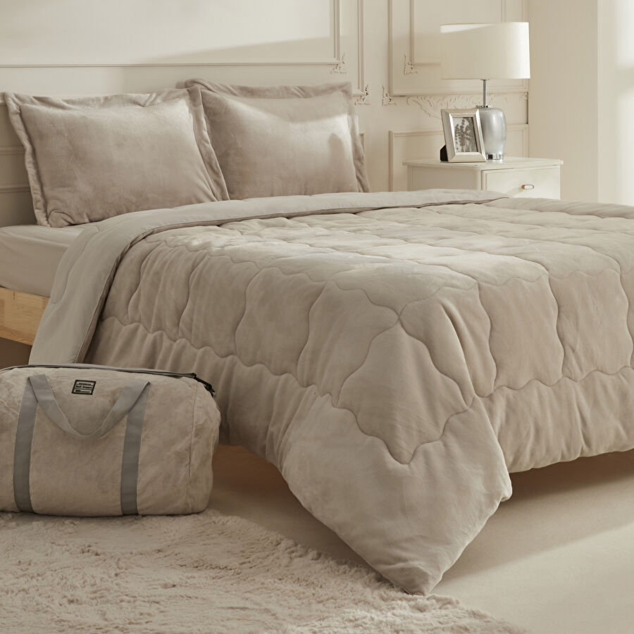 Karaca Home Flufy مجموعة نوم مزدوجة Soft Dream Comfort Set/مجموعة نوم بيج