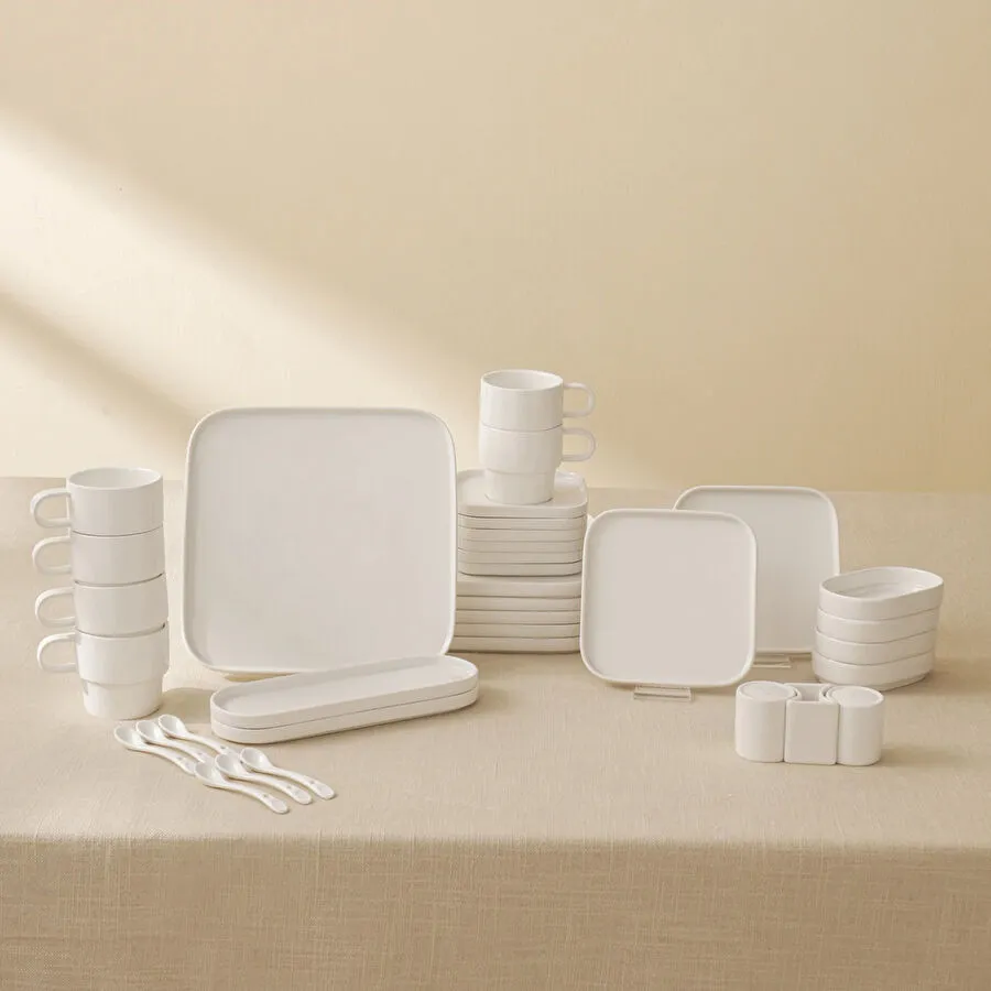 KARACA CUBIQUE 35 PIECES BREAKFAST SET SQUARE