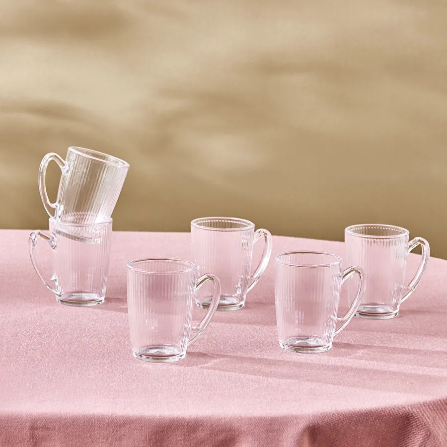 KARACA EDNA 6'LI ÇAY BARDAĞI SET, ŞEFFAF