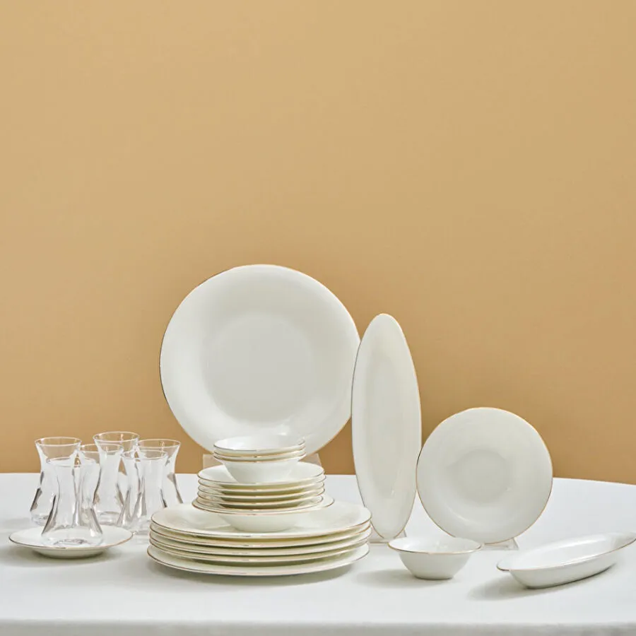 KARACA FINE PEARL NEW FAME GOLD 26 PIECES BREAKFAST SET RND