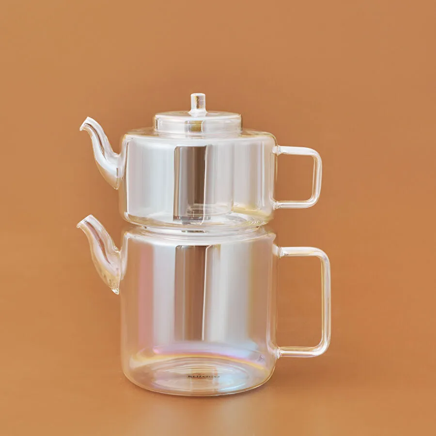 طقب شاي كاراكا من الزجاج البوروسيليكات المدمج (Luster)