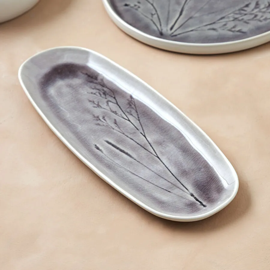 KARACA FLEURS SMALL BOAT PLATE 30CM