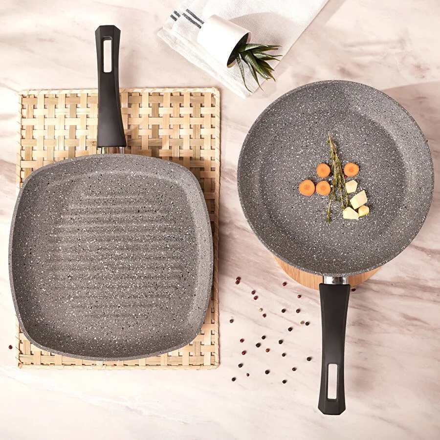 KARACA GRIS BİOGRANİT TAVA+GRILL, GRİ