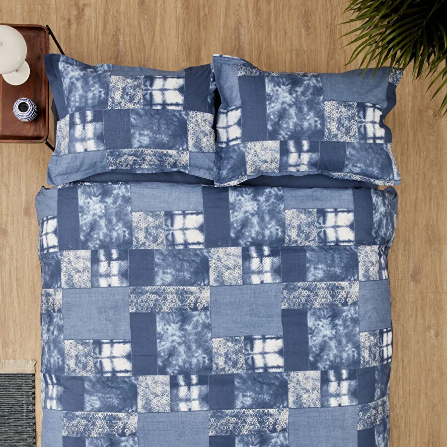 KARACA HOME DENIM SANCHEZ BLUE SINGLE DUVET COVER TK