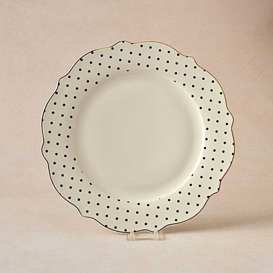 KARACA NEW ROMANTIC BLACK polka dot cake plate 21CM