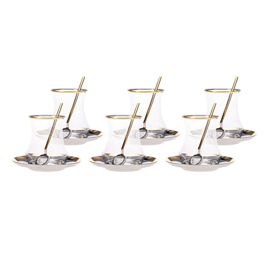 KARACA PERA GOLD 18 PIECE TEA SET