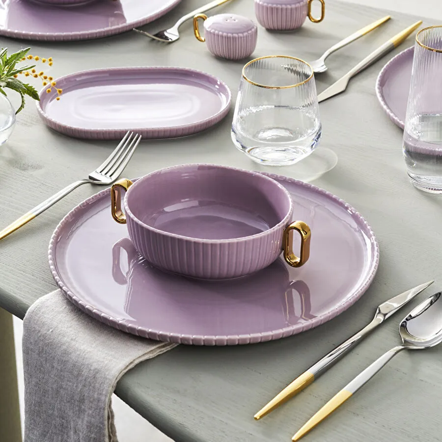 KARACA STREAMLINE DECOLINE 16 PIECE DINNER SET FOR 6 PEOPLE