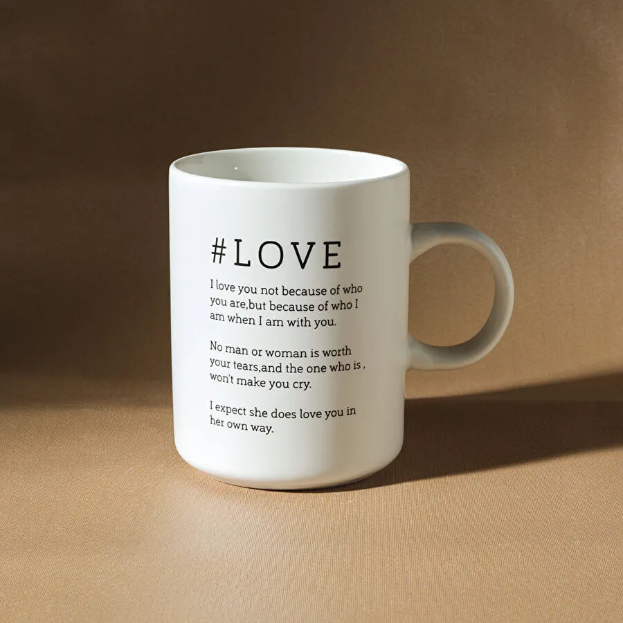 KARACA TOMRIS LOVE KUPA 370 ML, BEYAZ