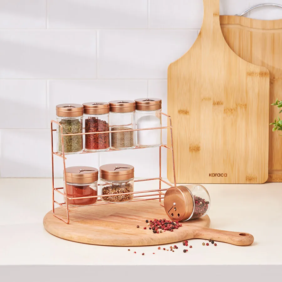 KARACA TOP COPPER 8-PIECE SPICE SET
