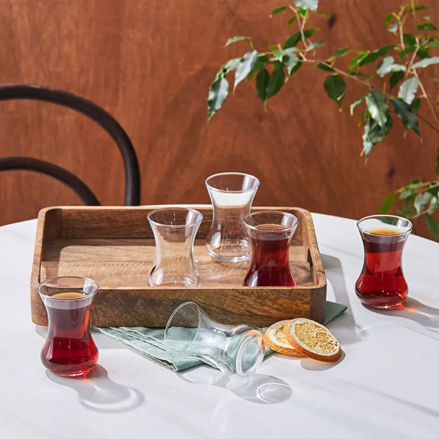 KARACA VEFA ÇAY BARDAĞI 6'LI SET, ŞEFFAF