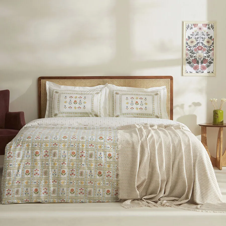 Karaca Home Arty %100 قطن زوجي مجموعة وسادة وسائد