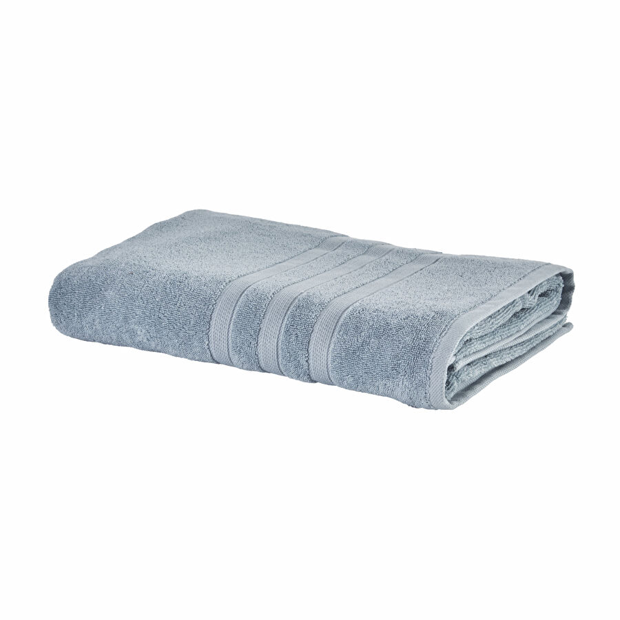 Karaca Home Comfort Touch منقوش بسيط أزرق %100 قطن منشفة 85x150 سم
