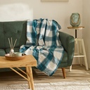 KH FLANEL THROW  BA, 120X150 CM, TURKUAZ