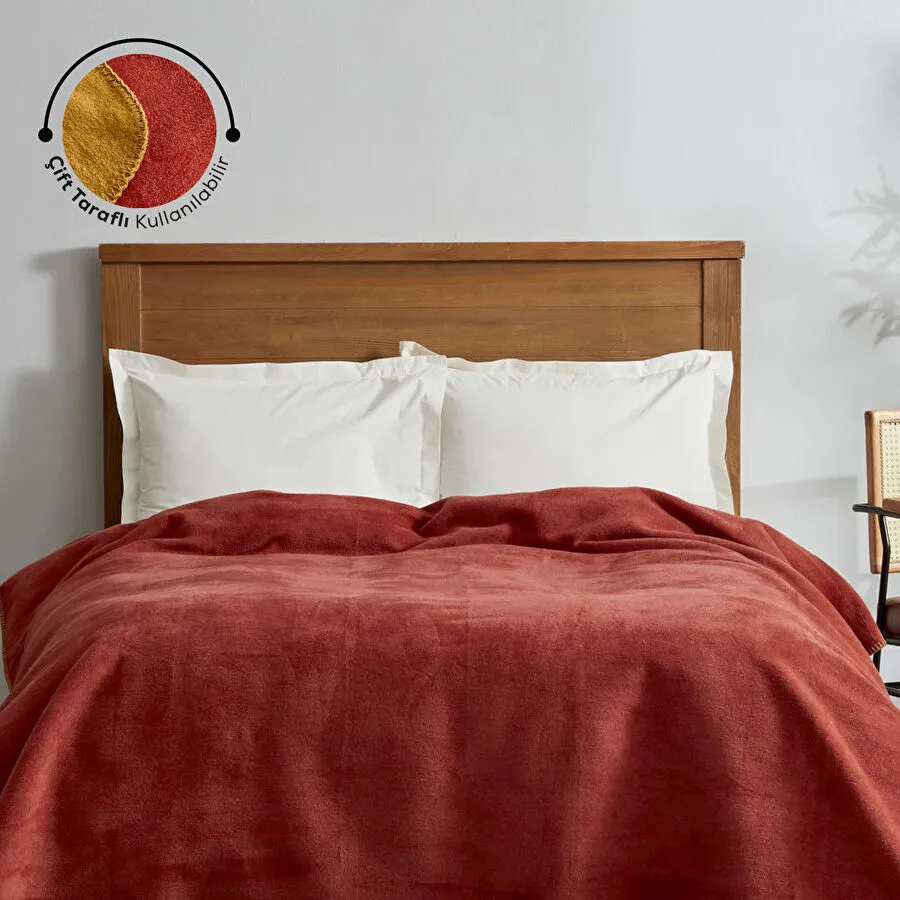 KH SAYE BREEZE-MUSTARD DOUBLE COTTON BLANKET