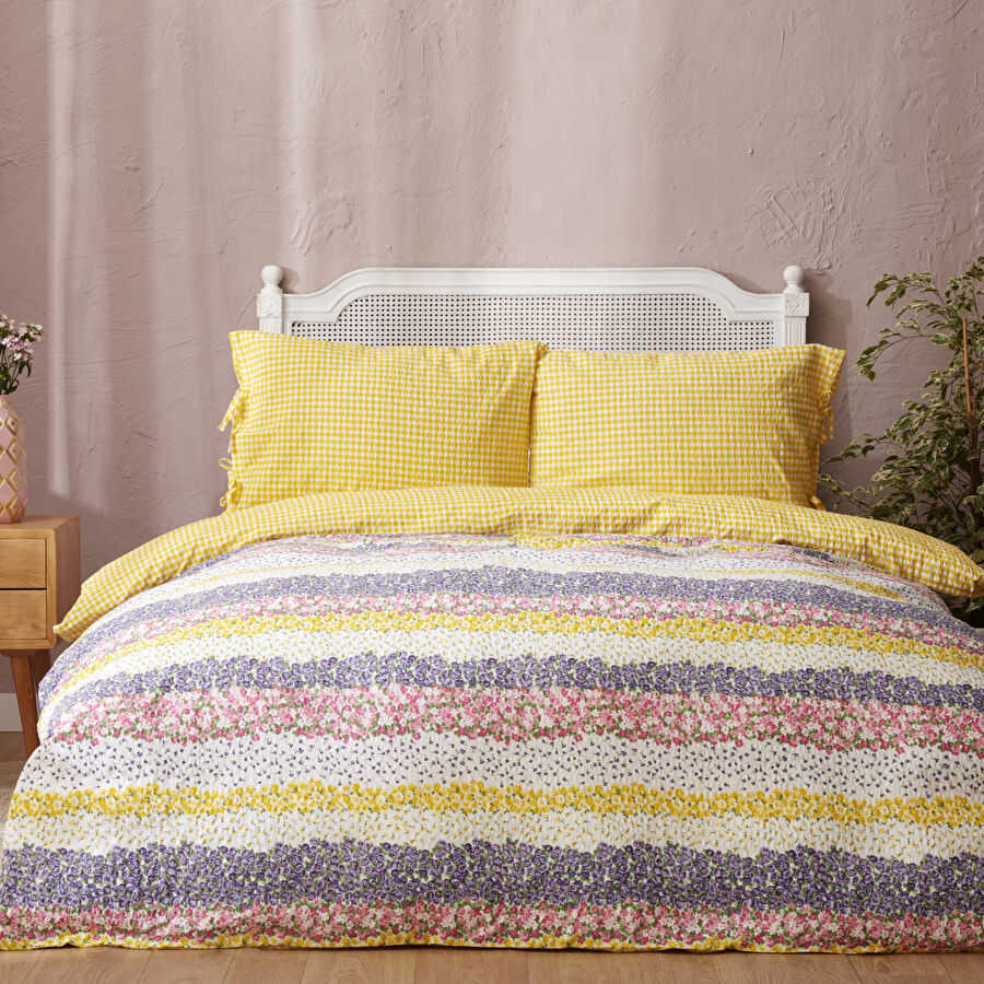 Karaca Home Pari Noniron مجموعة سرير مزدوج ليلّا