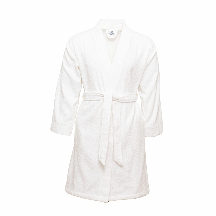 ROMA OFFWHITE REGULAR KIMONO 100% COTTON BATHROBE S/M