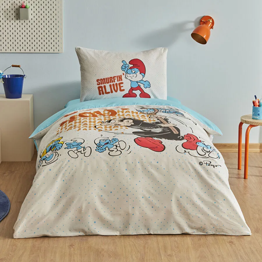 SMURFS CATCH TEK KİŞİLİK NEVRESİM, MAVİ