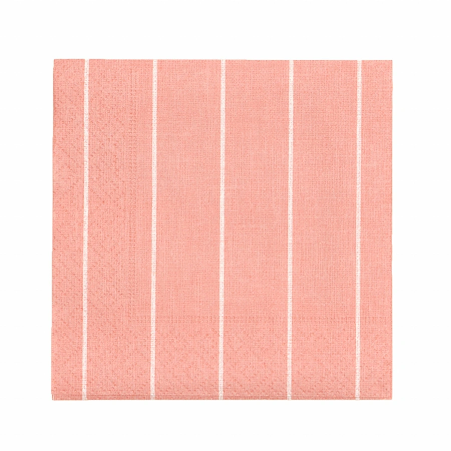 STRIPED KAĞIT PEÇETE 20'Lİ 24X24, PEMBE
