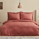 UNIQ TERRACOTTA 100% PMK SATIN TEK KS DUVET COVER TKM