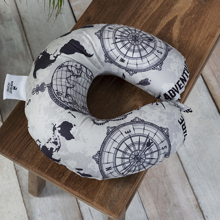 VISCO COMFY MAP TRAVEL NECK PILLOW