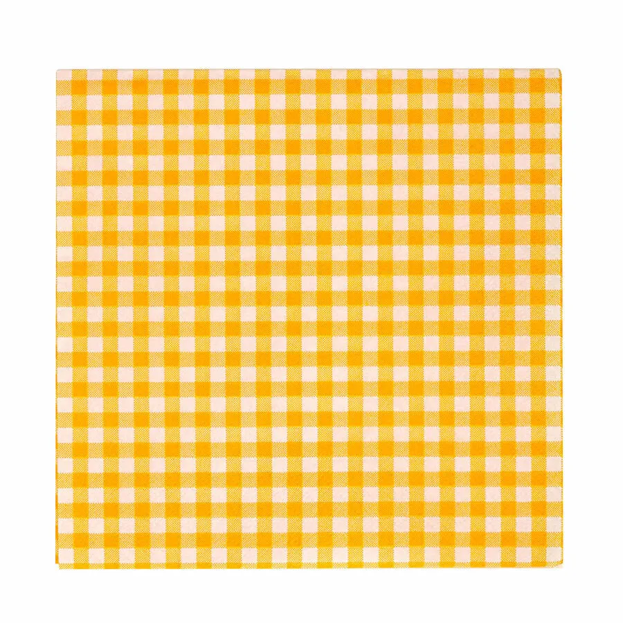 YELLOW PLAID KAĞIT PEÇETE 20'Lİ 33, SARI