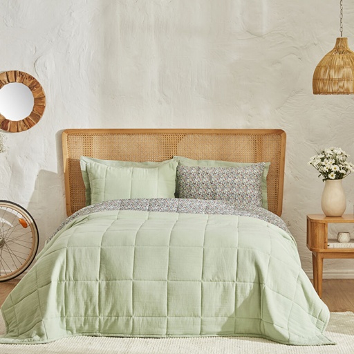 [200.22.04.0031] Karaca Home Anna Çift Kişilik Müslin Summer Comfort Yeşil