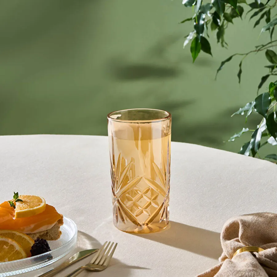[1000161706004] Karaca Melodico Meşrubat Bardağı Amber 330 ml