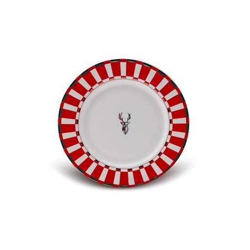 [153.03.06.5617] KARACA ARIES RED DESSERT PLATE