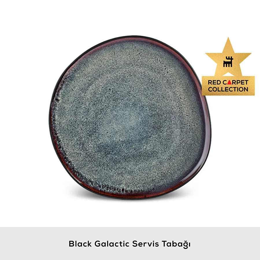 [153.03.06.7233] Karaca Red Carpet Collection Black Galactic Servis Tabağı 27 cm