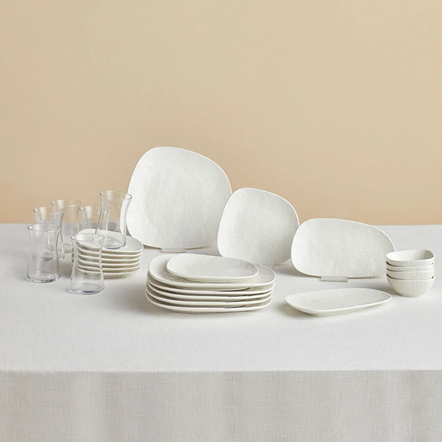 [153.03.08.4504] KARACA CLIFF 26 PIECES BREAKFAST SET RND