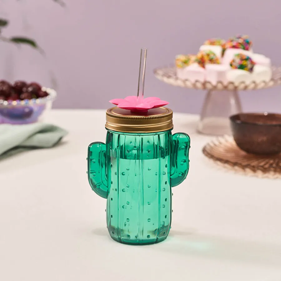 [1000155849001] Karaca Kaktüs Transparent Su Şişesi 350 Ml