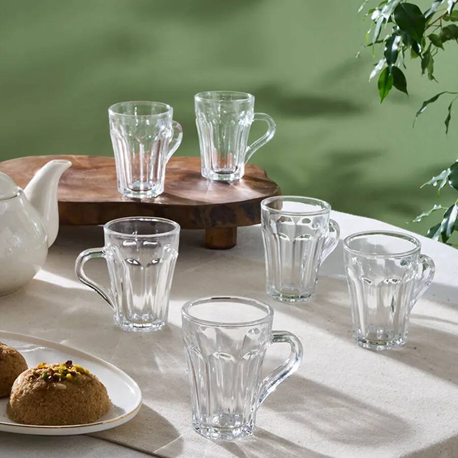 [1000015184001] Karaca Leylak 6 'lı Çay Bardağı Seti 175 Ml