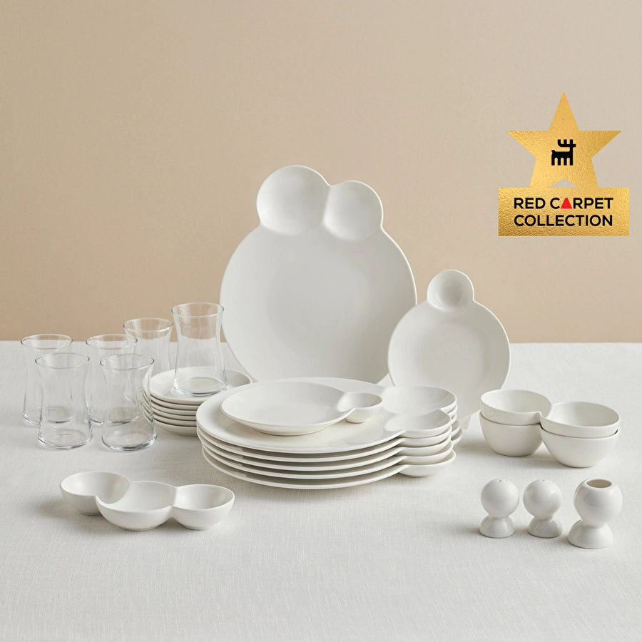 [153.03.08.2944] KARACA STREAMLINE BLOW 26 PIECES BREAKFAST SET RND