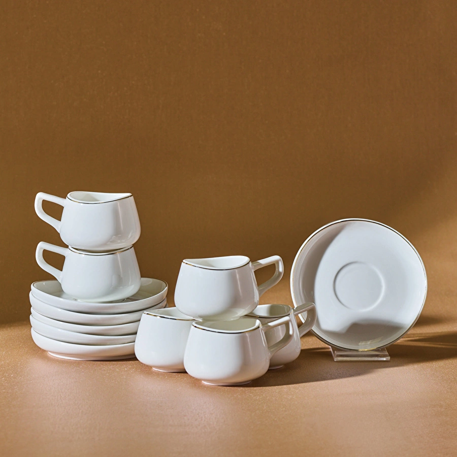 [153.03.06.8329] KARACA STREAMLINE HOLE 80 ML COFFEE CUP FOR 6 PEOPLE