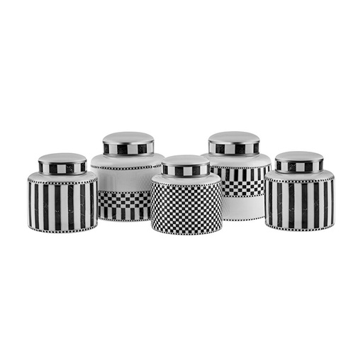 [153.09.01.0435] KARACA TEGAN DAMALI 5 PIECE SPICE SET