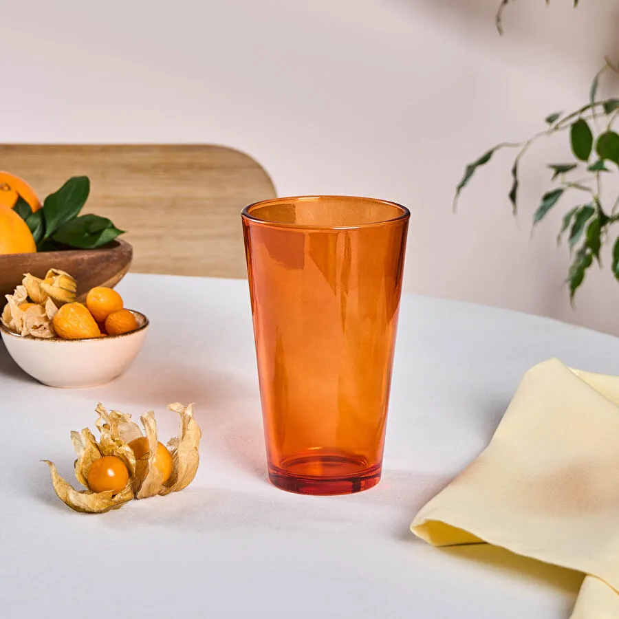 [1000018291001] Karaca Varikas Meşrubat Bardağı Turuncu 475 Ml