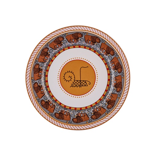 [153.03.06.7671] Karaca x Arslantepe Hitit Arslanı Porselen Pasta Tabağı 20 cm