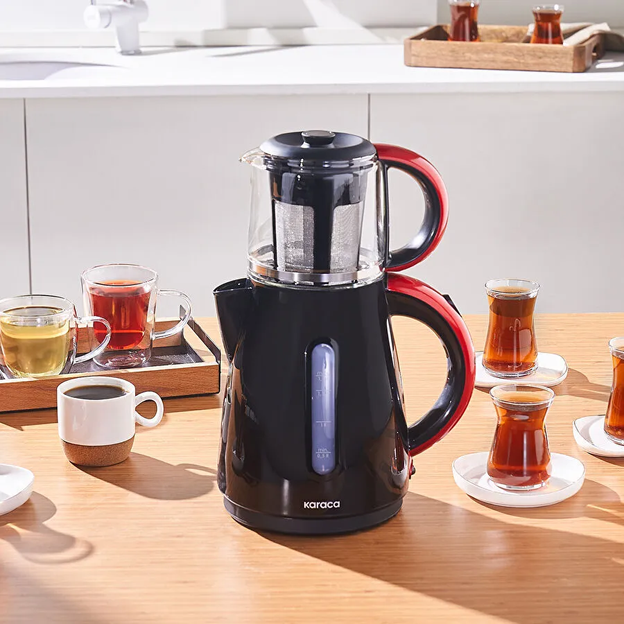 [1000153044004] Karaca Enerji Tasarruflu Kettle Çay Makinesi 1501 Redgold