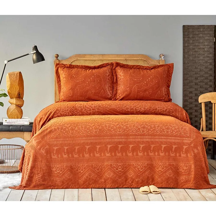 [200.17.01.0365] KH BOHEM TERCOTTA PANEL DOUBLE WINTER BED MATTRESS SET