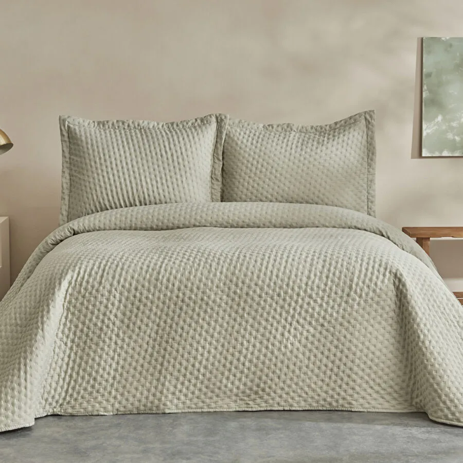 [1000161261006] Karaca Home Breeze Soft套装 للسرير المزدوج بزهرة الألوة فيرا