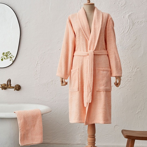 [200.22.04.0040] KH JUDI BLUSH 100% COTTON BATHROBE SET S/M