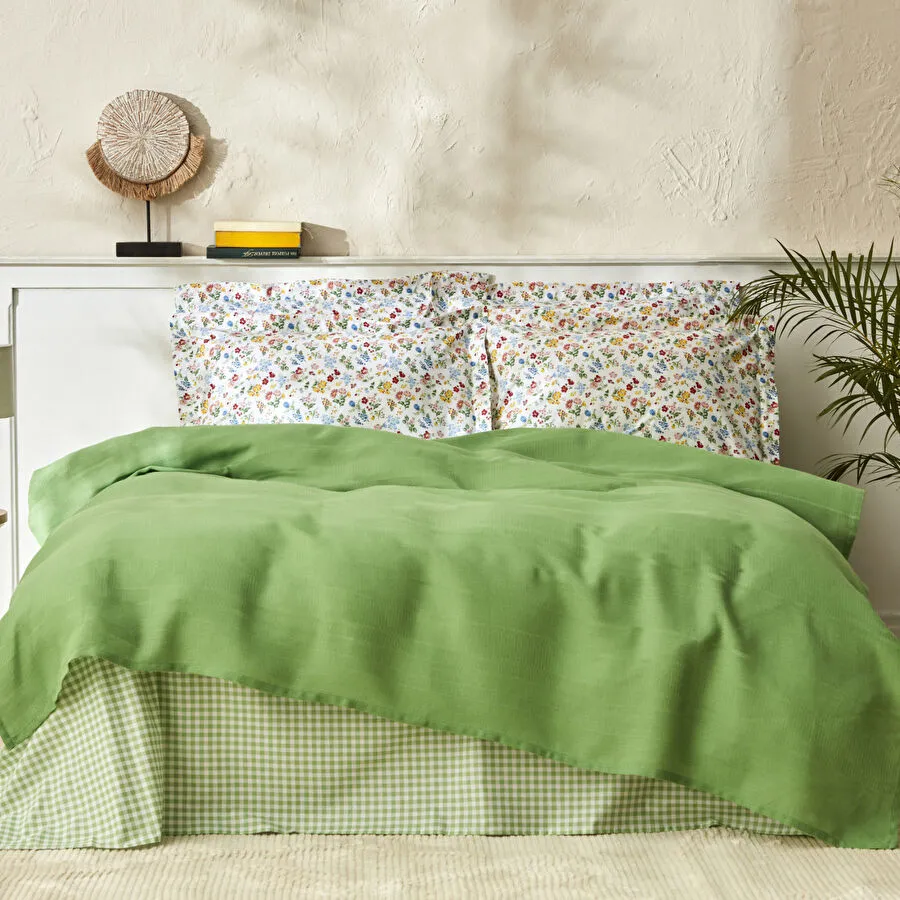 [200.22.14.0022] KH NOYA GREEN 100% COTTON DOUBLE KS RNF PIKE TK