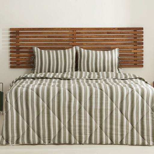 [1000187369003] مجموعة سارة أندرسون للزوجين Comfort Set/مجموعة نوم بخطوط خضراء