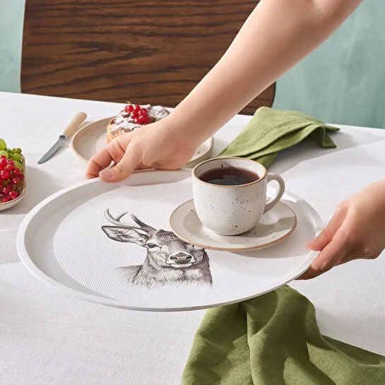 APRICOT BIOME GEYİK DESENLİ YUVAR, BEYAZ