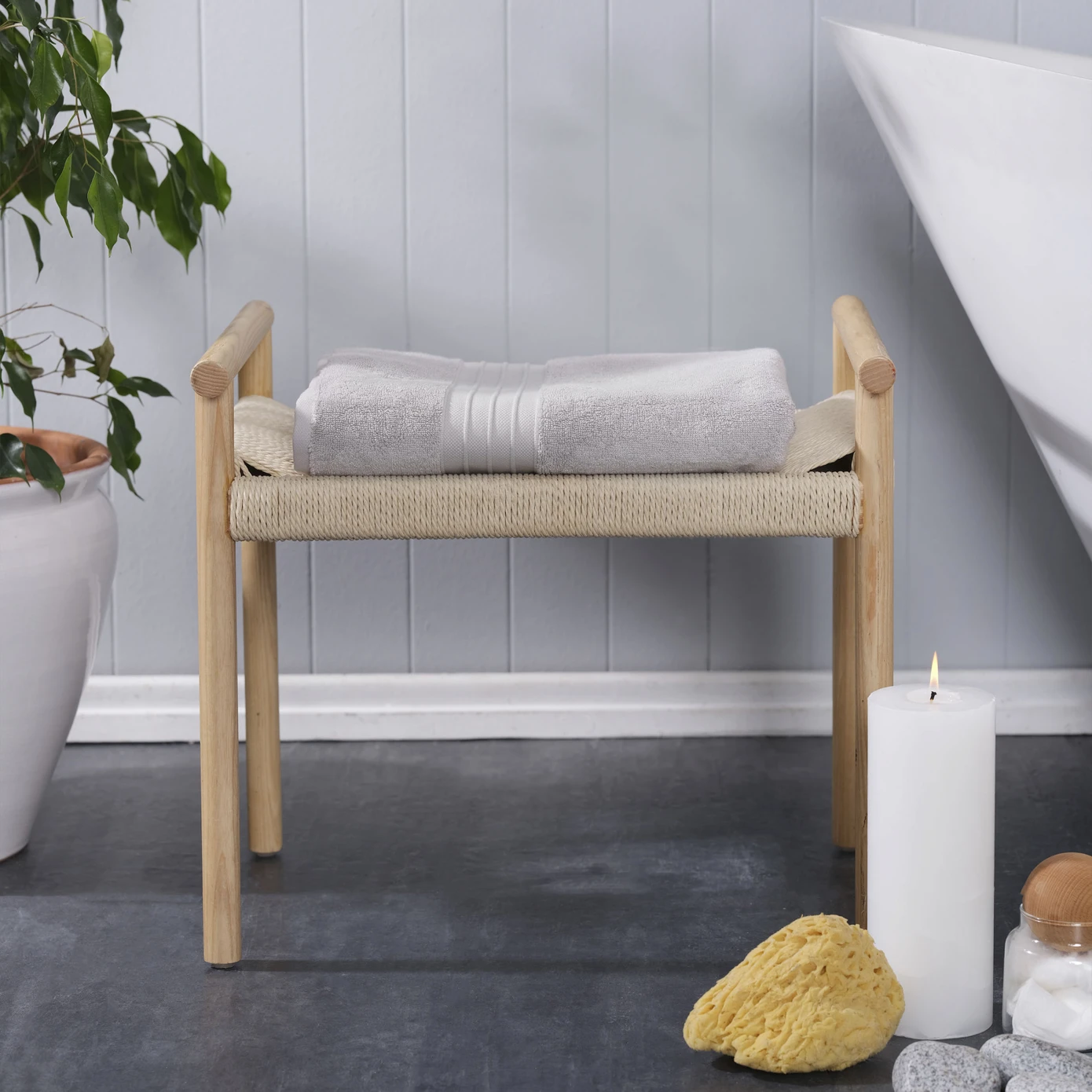 AQUASOFT GRAY 100% COTTON 85X150 TOWEL